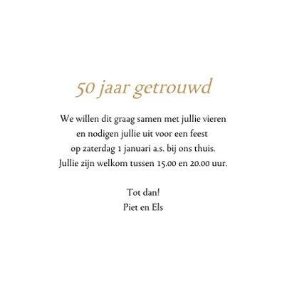 uitnodiging 50 gouden bruiloft 3