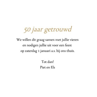 uitnodiging 50 gouden bruiloft 3