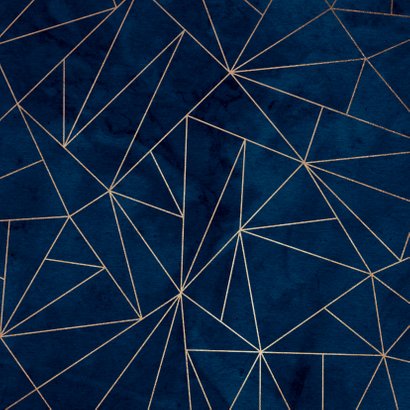 Uitnodiging 50 jaar 1969 stijlvol geometrisch goud Achterkant