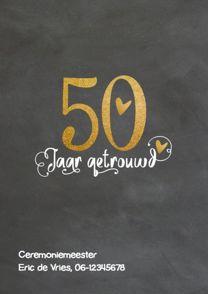 Uitnodiging 50 jaar huwelijk - LO 2