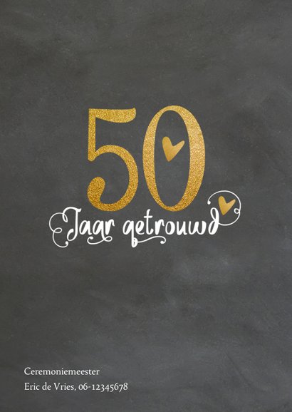 Uitnodiging 50 jaar huwelijk - LO 2