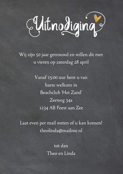 Uitnodiging 50 jaar huwelijk - LO 3