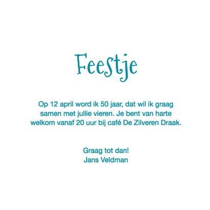 Uitnodiging 50 jaar met foto 3