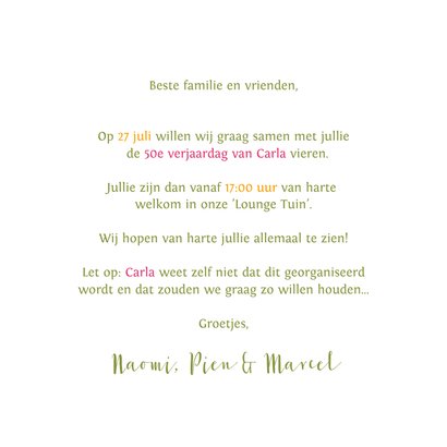 Uitnodiging 50 jaar vogels en bloemen 3