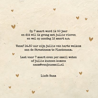 Uitnodiging 50 jaar vrouw 3