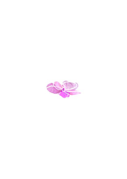 Uitnodiging 50 roze bloemen waterverf-look Achterkant