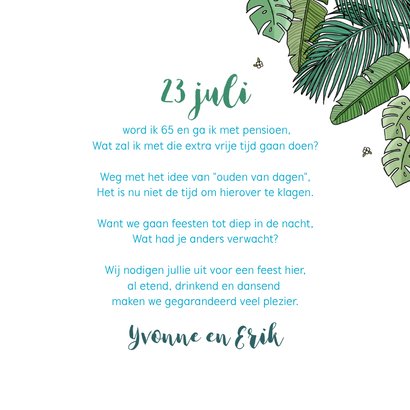 Uitnodiging Amerikaanse pick-up truck blauw 3