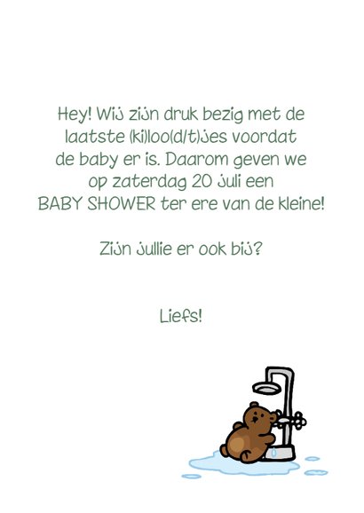 Uitnodiging baby shower baby douche 3