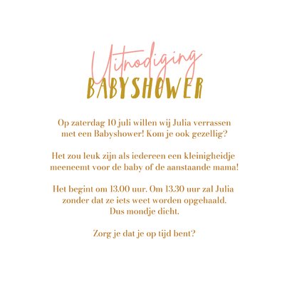 Uitnodiging babyshower wiegje 3