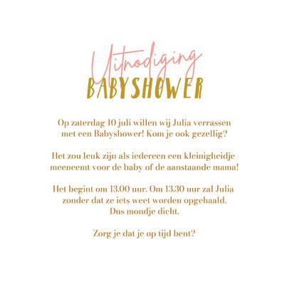 Uitnodiging babyshower wiegje  3