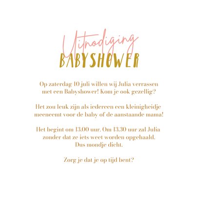 Uitnodiging babyshower wiegje  3