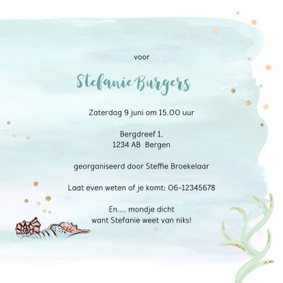 Uitnodiging babyshower zeemeermin 3