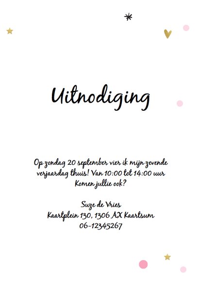Uitnodiging ballon meisje - jarig 3
