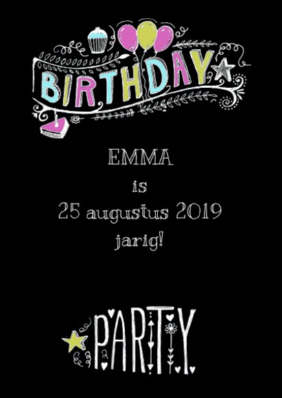 Uitnodiging Birthday Party tekst 2