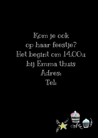 Uitnodiging Birthday Party tekst 3