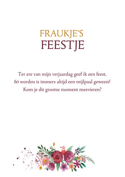 Uitnodiging bloemen waterverf 3