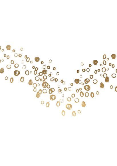 Uitnodiging ‘Borrel’ bubbels goudlook champagnefles glazen Achterkant