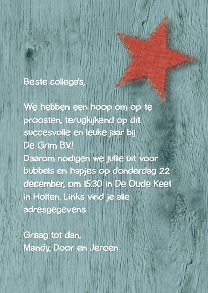 Uitnodiging borrel rond Kerst 3