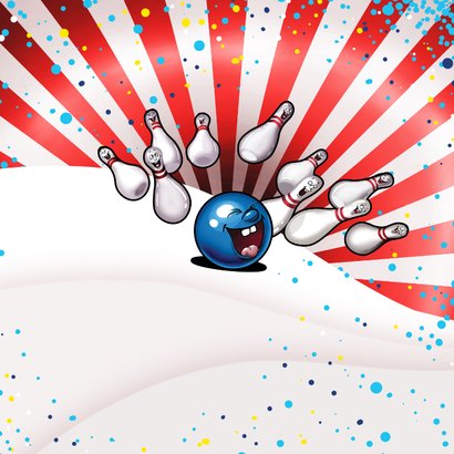 Uitnodiging Bowling Feestje Achterkant