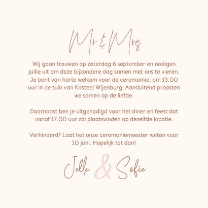 Uitnodiging bruiloft met foto en gemengde bloemen aquarel 3