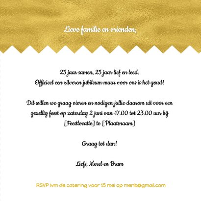 Uitnodiging chevron met stip OT 3