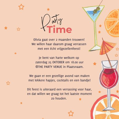 Uitnodiging cocktail party en sterren 3