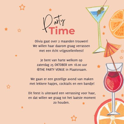 Uitnodiging cocktail party en sterren 3