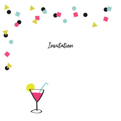 Uitnodiging (cocktail) verjaardag party 2