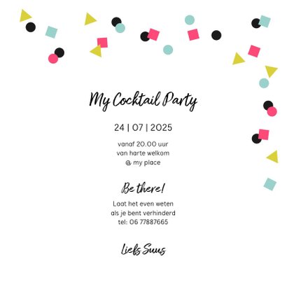 Uitnodiging (cocktail) verjaardag party 3