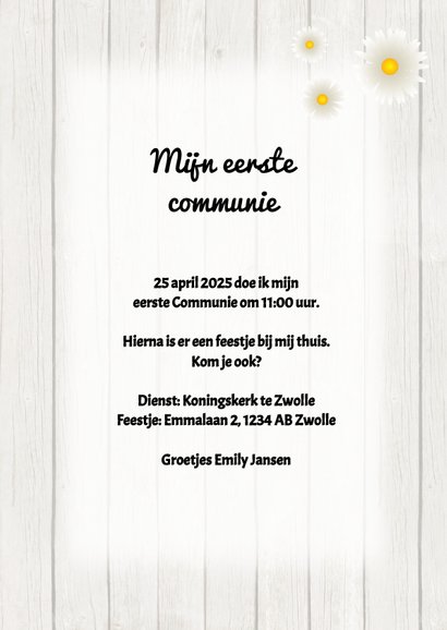 Uitnodiging Communie - DH 3