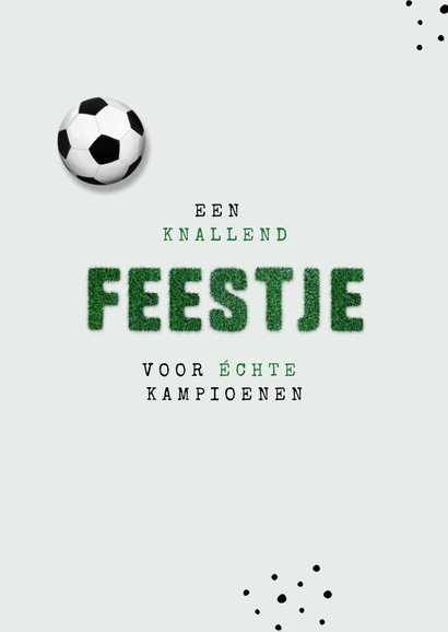 Uitnodiging communie lentefeest stoer voetbal 2