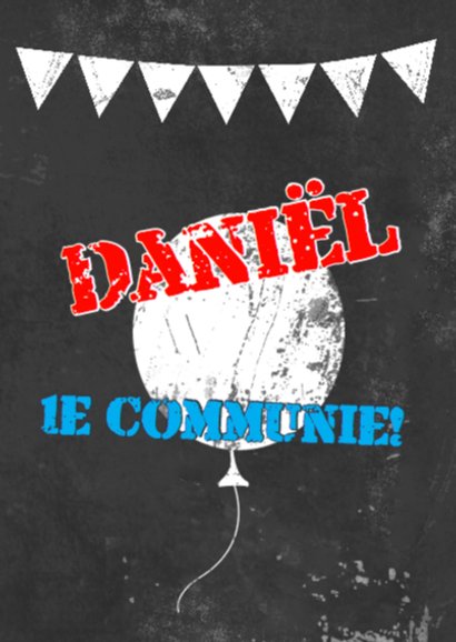 Uitnodiging communiefeest Uni 2