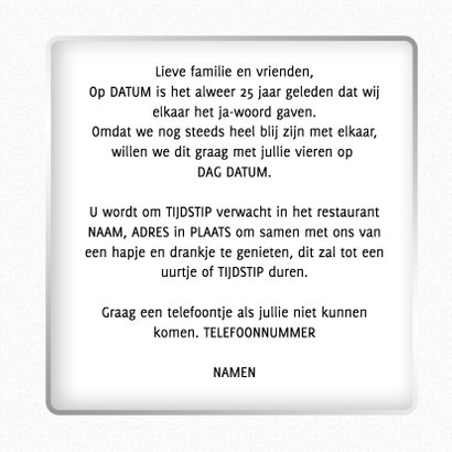 Uitnodiging datum en foto - RB 3