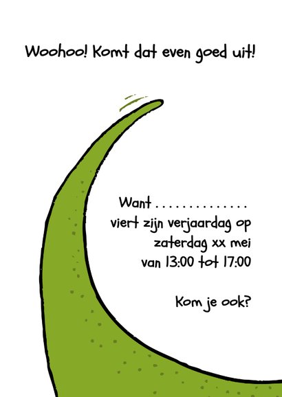 Uitnodiging dinosaurus kindereestje 2