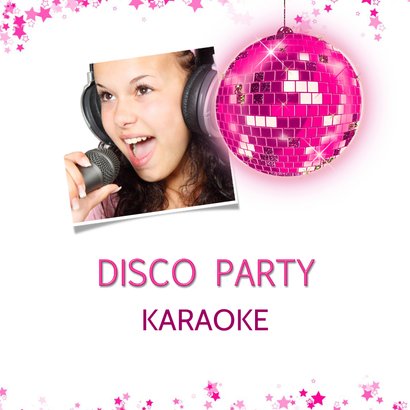 Uitnodiging discobal karaoke 2