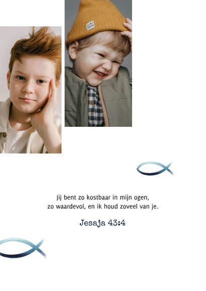 Uitnodiging eerste communie christelijk symbool fotokaart 2