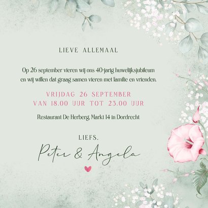 Uitnodiging eucalyptus, klokwinde en gipskruid 3