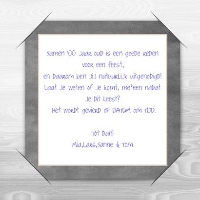 Uitnodiging familie 4x foto a RB 3