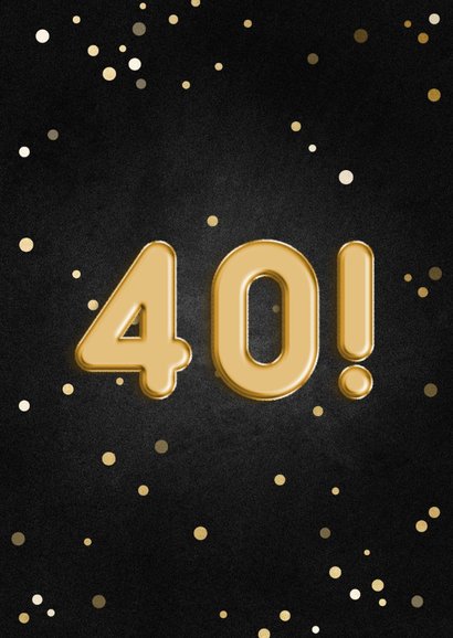 Uitnodiging feest folieballon fotocollage met confetti 2