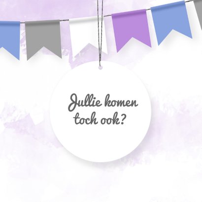 Uitnodiging feest slinger en foto 60 2