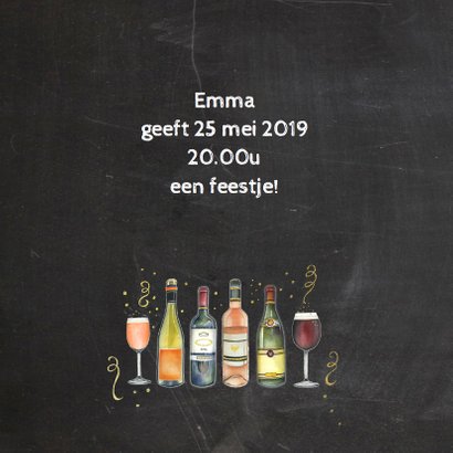 Uitnodiging feest wijn 2