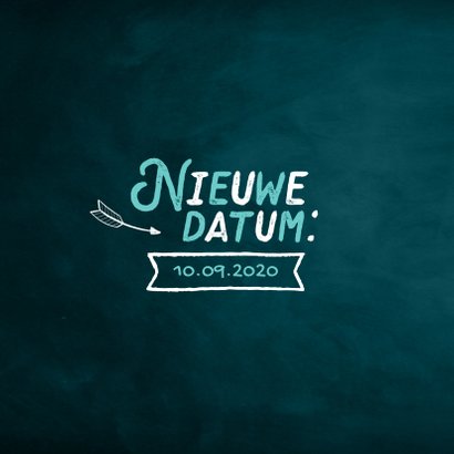 Uitnodiging feestje balen inhalen annuleren verzetten krijt 2