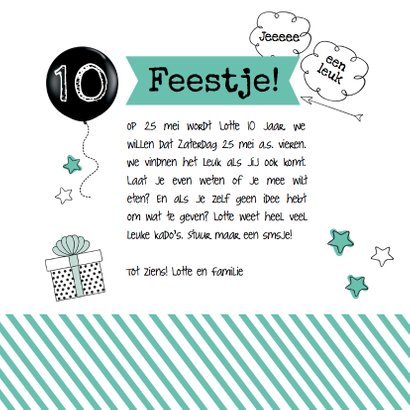 Uitnodiging Feestje Verjaardag 3