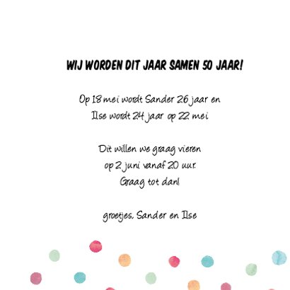 Uitnodiging foto en stippen 3