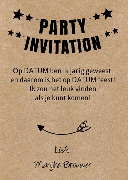 Uitnodiging fotocollage slinger kraftprint 3