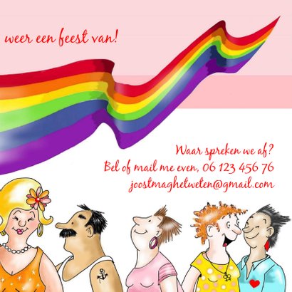 Uitnodiging Gay Pride Amsterdam 3