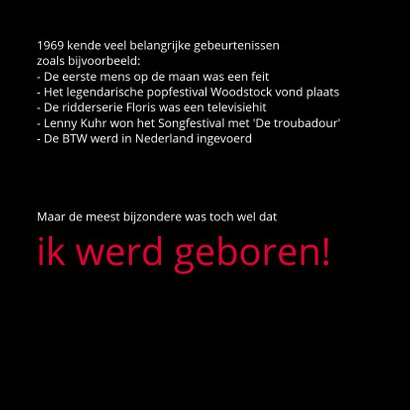 Uitnodiging geboorte 1969 sara 2