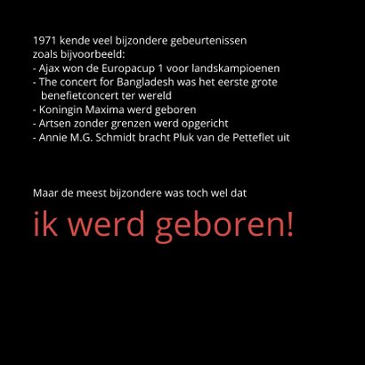 Uitnodiging geboorte 1971 sara 2