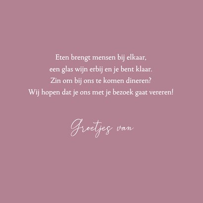 Uitnodiging - Gezellig etentje 3