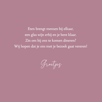 Uitnodiging - Gezellig etentje 3